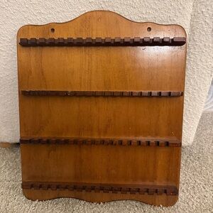 Vintage Wooden Spoon Collection Display Rack 19.5” x 16.5” cottagecore